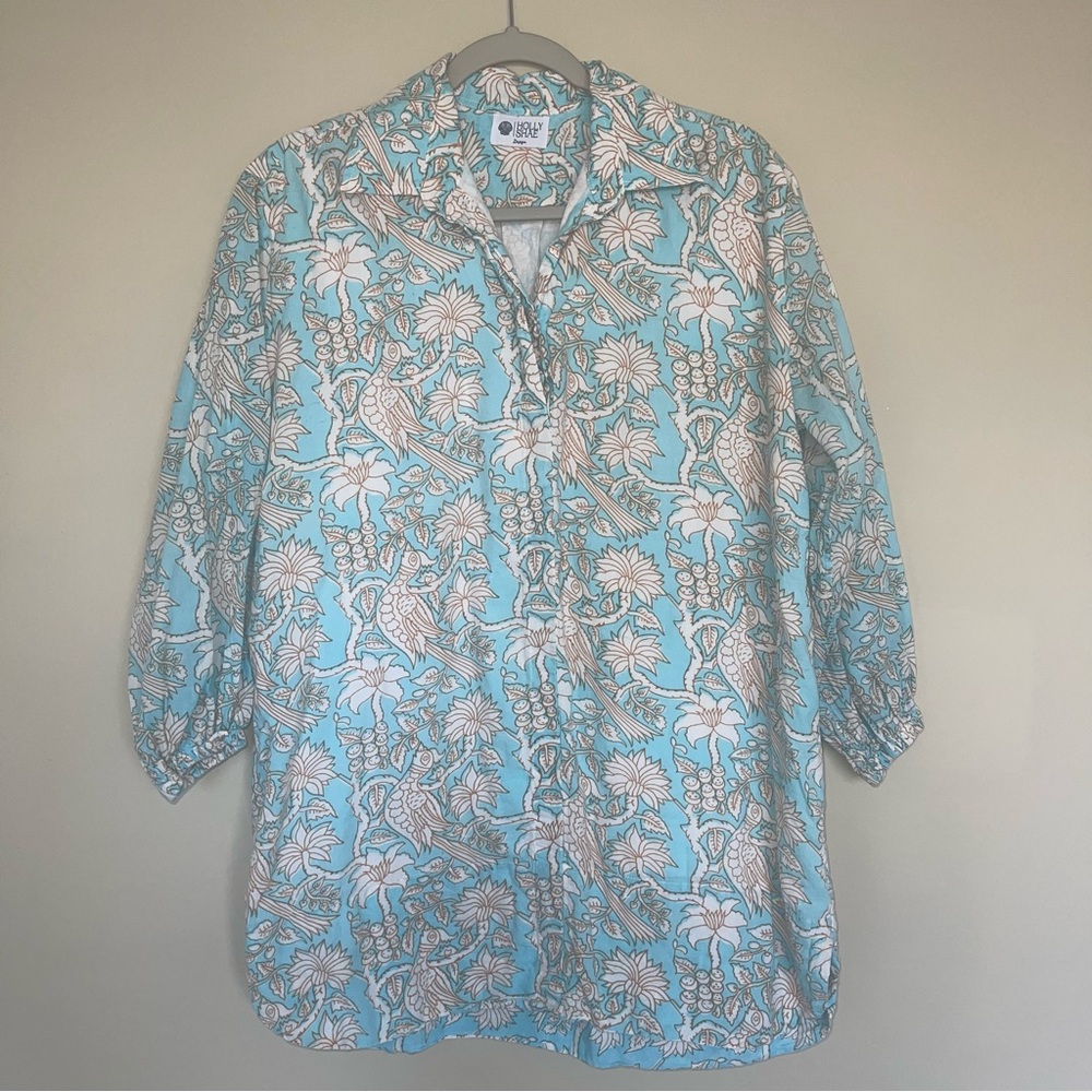 Blue Floral Mini Dress
